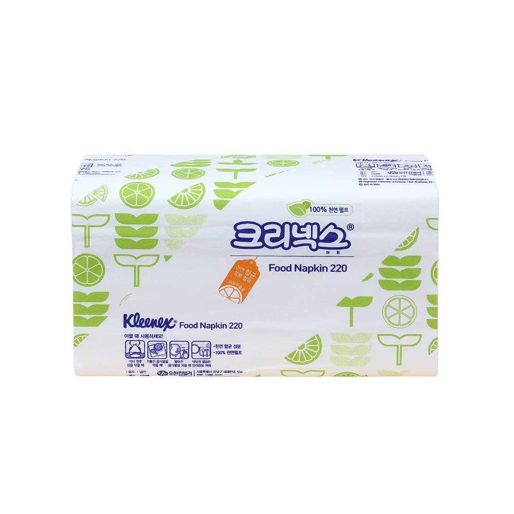 크리넥스 냅킨 프리미엄 220매